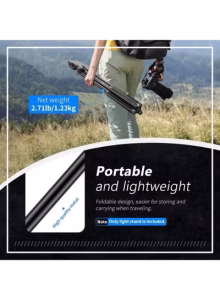 Photography Light Stand 6.6ft / 200 cm Adjustable Tripod Stand, Heavy Duty Aluminum Alloy - Image 3