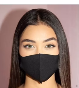 Face Mask Pack of 4 Washable Fabric, Black - Image 6