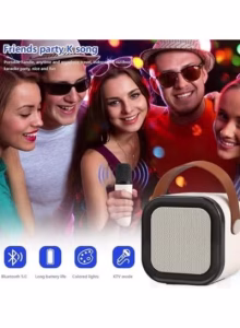 Portable Bluetooth Karaoke Speaker with 2 Wireless Microphones - Image 2
