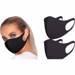 Face Mask Pack of 3 Washable Fabric, Black