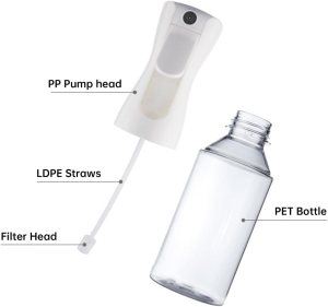 300ml Premium Continuous Spray Bottle Plastic Empty Hair Mist Sprayer