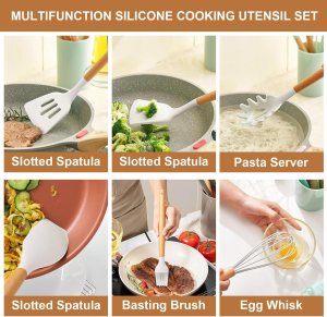 12 pcs Silicone Cooking Utensils Set with Holder Heat Resistant Silicone - Image 13