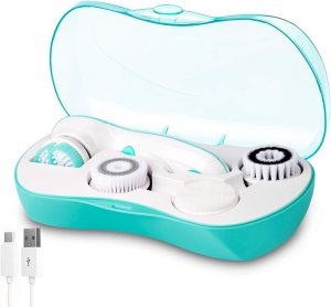 Rechargeable Facial Cleansing Spin Brush Set with 4 Exfoliation Brush Heads - Image 8
