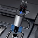 Retractable Car Charger, 4 in 1 Fast Car Phone Charger - Image 3
