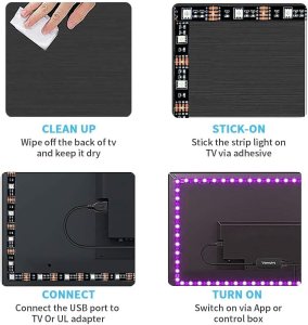 TV LED Backlights 4.5M, LED Strip Lights with Bluetooth APP Control for 65-75 inch TV, - Image 6