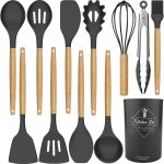 12 pcs Silicone Cooking Utensils Set with Holder Heat Resistant Silicone - Image 2