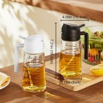 470ml Olive Oil Spray Bottle for Kitchen Gadgets - 2 in 1 Olive Oil Dispenser Bottle - Image 6