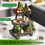 3-Layer Countertop Fruit Storage Basket, Vegetable Rack Bread Display Stand - Image 4