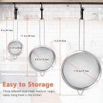 3 Pcs Super Wire Extra Fine Mesh Strainer with Handle, Small Medium Large - Image 6