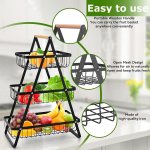 3-Layer Countertop Fruit Storage Basket, Vegetable Rack Bread Display Stand - Image 6