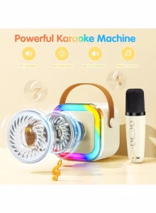 Portable Bluetooth Karaoke Speaker with 2 Wireless Microphones - Image 9