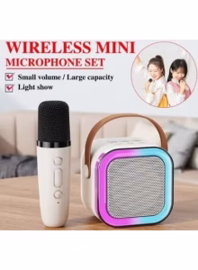 Portable Bluetooth Karaoke Speaker with 2 Wireless Microphones - Image 4