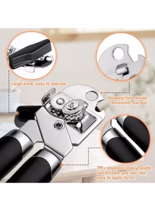 Can Opener Manual, No-Trouble-Lid-Lift, Handheld Can Opener Smooth Edge with Sharp Blade - Image 4